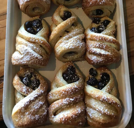 Blueberry &amp; Cream Cheese Filled Danishes