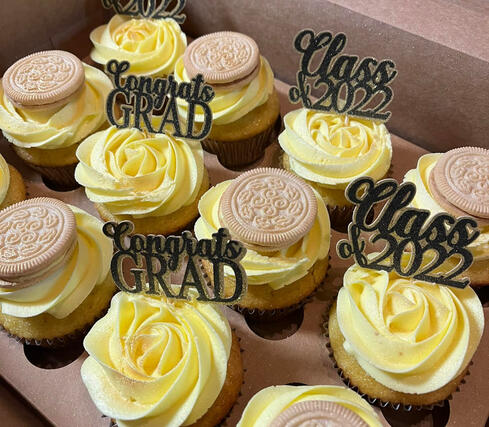 Lemon Cupcakes, Vanilla Simple Syrup, Lemon Swiss Meringue &amp; Vanilla Sandwich Cookies